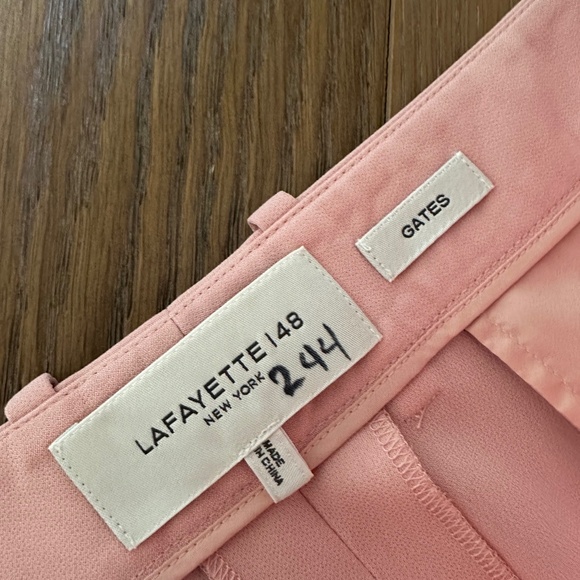 Lafayette 148 New York Gates Full Leg Trouser Pant in Pink Dust - Picture 5 of 14